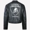Automobil Lamborghini Balenciaga Leather Jacket Black
