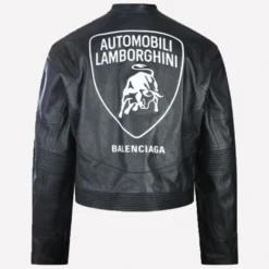 Automobil Lamborghini Balenciaga Leather Jacket Black