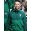 Cristiano Ronaldo Portugal 2025 Green Hooded Track Jacket