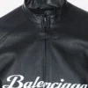 Automobili Lamborghini Balenciaga Leather Jacket Black Racer
