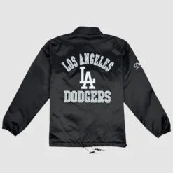 Los Angeles Dodgers Cube Starter Coaches Jacket Black