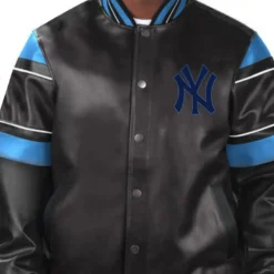 MLB York Yankees Leather Jacket Black