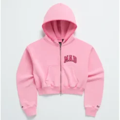 Madhappy Gap Mad Full Zip Pink Crop Hoodie