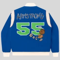 Blue Tier Franklin Armstrong Varsity Bomber Jacket