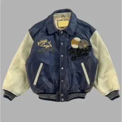 Timothee Chalamet Vintage 90s Midnight Sun League Avirex Varsity Jacket