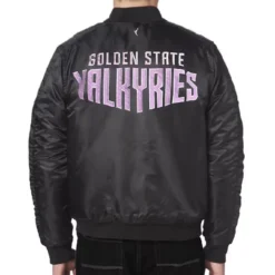 Unisex Golden State Valkyries FISLL Eclipse Black Flight Jacket