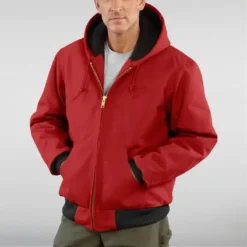 Vintage Red Carhartt Hooded Jacket