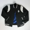 Aggie Mudcloth Varsity Black Jacket