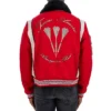 Amiri Red Bomber Varsity Jacket