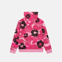 Denim Tears Pink Camo Wreath Zip Hoodie
