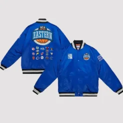 Eastern Conference Mitchell & Ness Satin Jacket Royal Blue