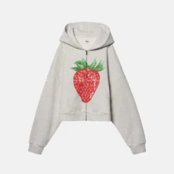 Elwood Strawberry Print Fleece Hoodie