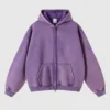 Inflation Washed Distressed Purple Hoodie