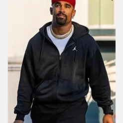 Jalen Hurts Philadelphia Eagles Jordan Black Zipper Hoodie