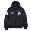 LA Dodgers Historic L-2B Hooded Black Bomber Jacket