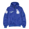 Los Angeles Dodgers Historic L-2B Full-Zip Blue Bomber Hooded Jacket