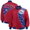 Mitchell & Ness Philadelphia 76ers Warm-Up Red Jacket
