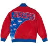 Mitchell and Ness Philadelphia 76ers Warm-Up Red Bomber Jacket