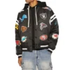 NFL National Football League All Teams Patch Black Jacket