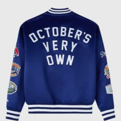 OVO New Era x MLB Dodgers Varsity Jacket Blue