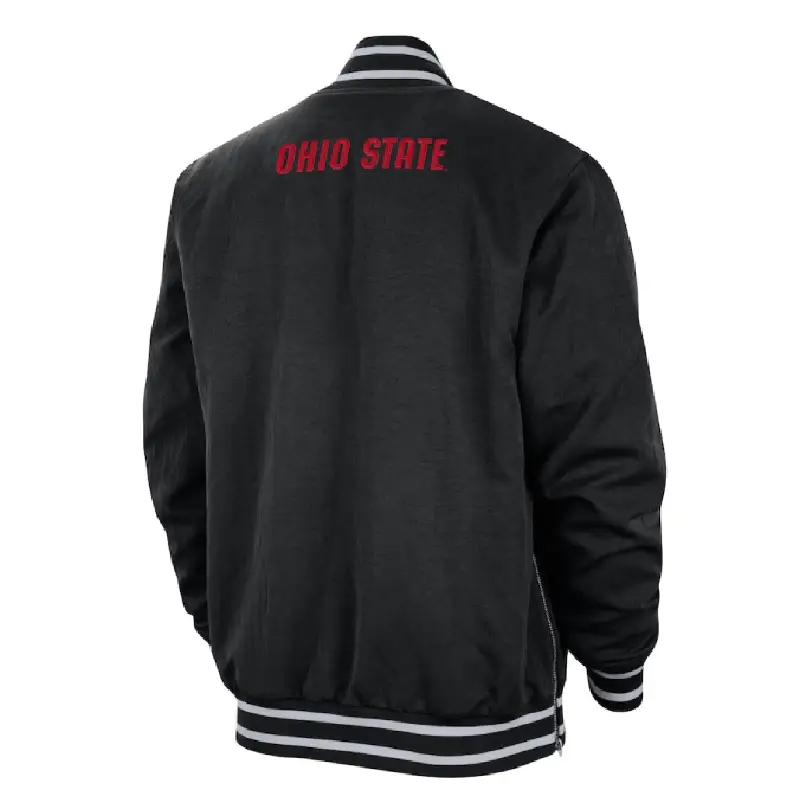Ohio State Buckeyes Nike Black Bomber Jacket Ohio State Buckeyes Nike Full Zip Black Bomber Jacket