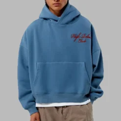 PacSun High Rollers Club Blue Cropped Hoodie