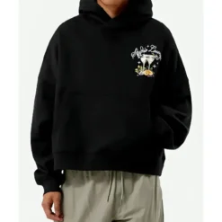 Pacsun Studio Lounge Cropped Black Hoodie
