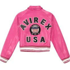 Pink Avirex Leather Jacket