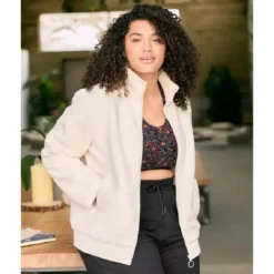 Seasalt Jory Zip-Up White Jacket