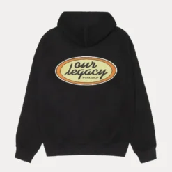 Stussy x Our Legacy Oval Zip Black Hoodie
