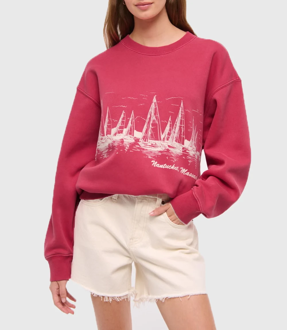 Abercrombie Nantucket Sweatshirt Red Abercrombie Nantucket Red Sweatshirt