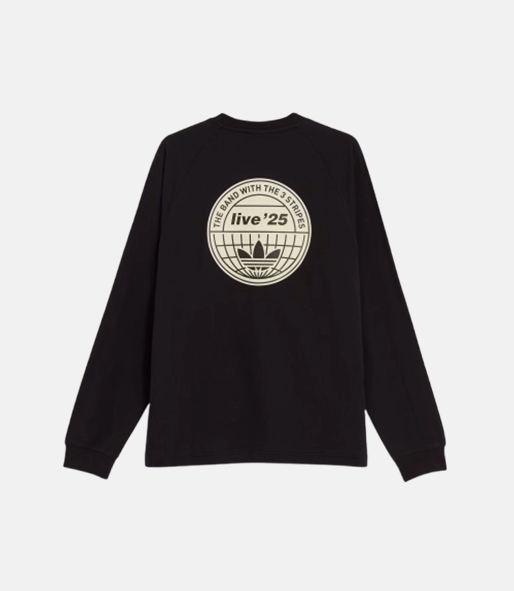 Adidas x Oasis Tour 3-Stripes Long Sleeves Black T-Shirt Adidas x Oasis Tour 3-Stripes Long Sleeves T-Shirt Black