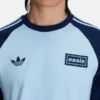 Adidas x Oasis Tour 3-Stripes Long Blue Sleeves T-Shirt
