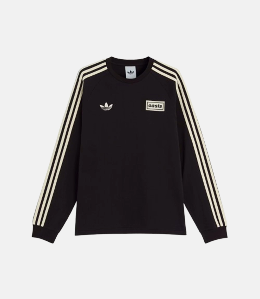 Adidas x Oasis Tour 3-Stripes Long Sleeves T-Shirt Black Adidas x Oasis Tour 3-Stripes Long Sleeves Black T-Shirt