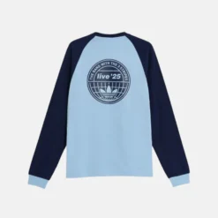 Adidas x Oasis Tour 3-Stripes Long Sleeves Blue T-Shirt