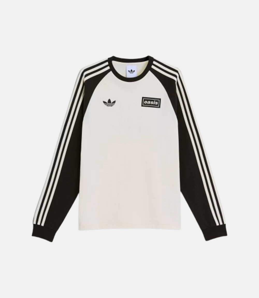 Adidas x Oasis Tour 3-Stripes Long Sleeves T-Shirt Cream Adidas x Oasis Tour 3-Stripes Long Cream Sleeves T-Shirt