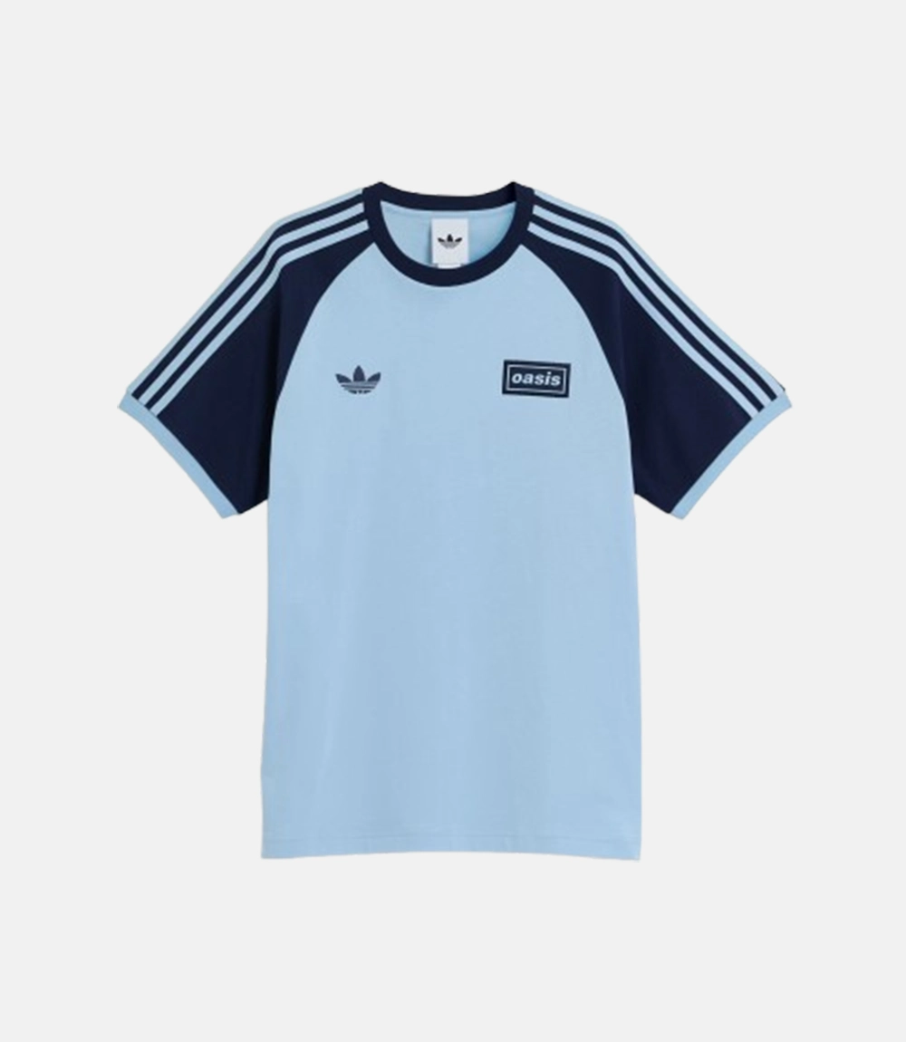 Adidas x Oasis Tour 3-Stripes T-Shirt Blue Adidas x Oasis Tour 3-Stripes T-Blue Shirt