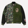 BAPE x Jeff Hamilton Camo Varsity Jacket