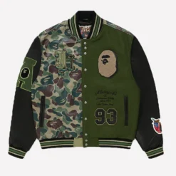 BAPE x Jeff Hamilton Camo Varsity Jacket