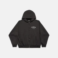 Balenciaga X Erewhon Los Angeles Zip Up Hoodie Black