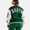 Barbie X Roots 65 Varsity Jacket Green