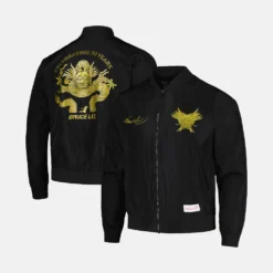 Bruce Lee M & N Celebrating 50 Years Bomber Black Jacket