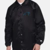 Carolina Panthers Starter Printed Logo Raglan Coaches Jacket Black