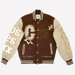 Chris Brown Varsity Jacket Brown