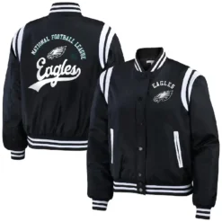 Erin Andrews Philadelphia Eagles Bomber Black Jacket