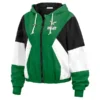 Erin Andrews Philadelphia Eagles Kelly Color Block Windbreaker Jacket