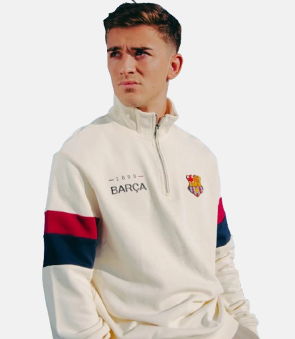 FC Barcelona Retro 1899 Sweatshirt Cream FC Barcelona Retro 1899 Sweatshirt for Womens