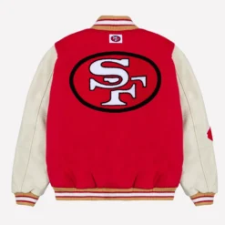 GOLF WANG Scarlet San Francisco 49ers Letterman Jacket Red