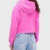 Gap Pink x Beis Oversized Crop Hoodie