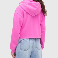 Gap Pink x Beis Oversized Crop Hoodie